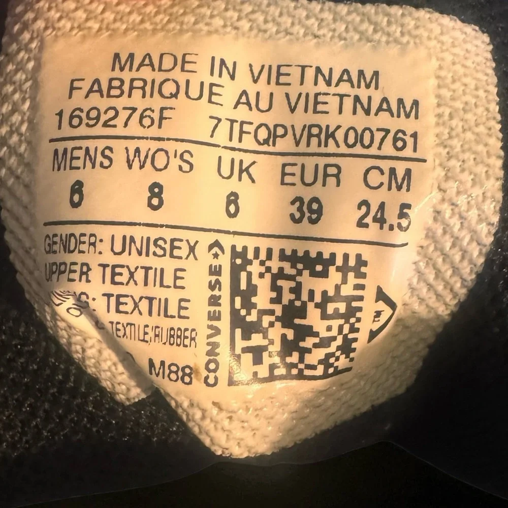 Converse Chuck Taylor All Star Women’s  Hi “Twisted Prep” BLACK/WHITE/EGRET - Picture 13 of 14